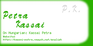 petra kassai business card